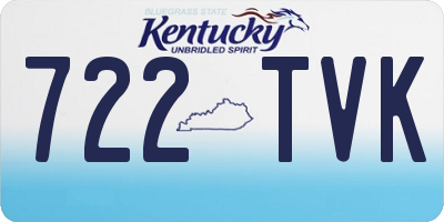 KY license plate 722TVK