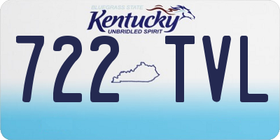KY license plate 722TVL