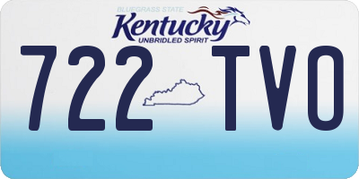 KY license plate 722TVO