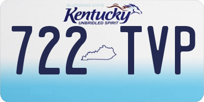 KY license plate 722TVP