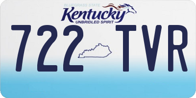 KY license plate 722TVR