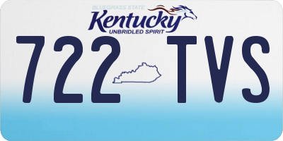 KY license plate 722TVS