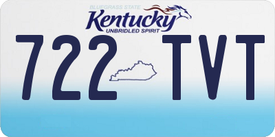 KY license plate 722TVT