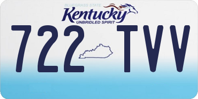 KY license plate 722TVV