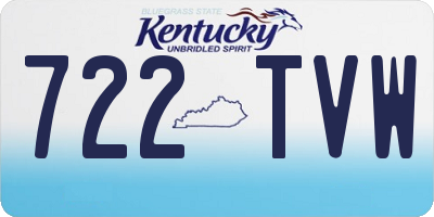 KY license plate 722TVW