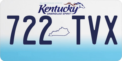 KY license plate 722TVX