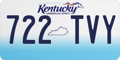 KY license plate 722TVY