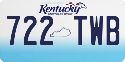 KY license plate 722TWB