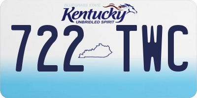 KY license plate 722TWC