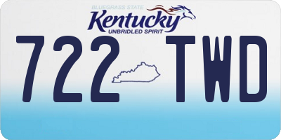 KY license plate 722TWD