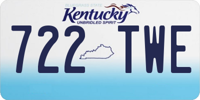 KY license plate 722TWE