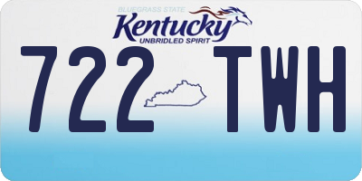 KY license plate 722TWH