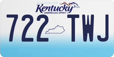 KY license plate 722TWJ