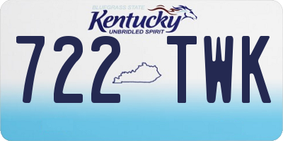 KY license plate 722TWK