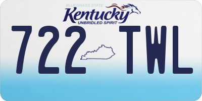 KY license plate 722TWL