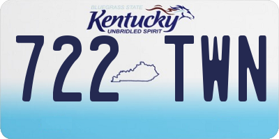 KY license plate 722TWN