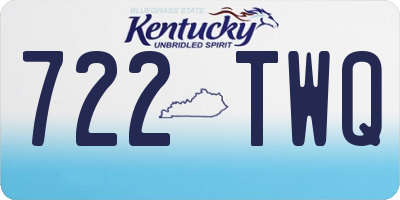 KY license plate 722TWQ