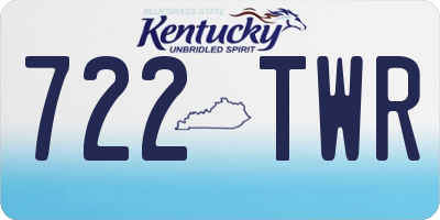 KY license plate 722TWR