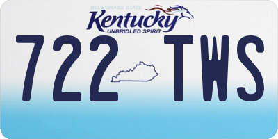 KY license plate 722TWS