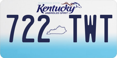 KY license plate 722TWT