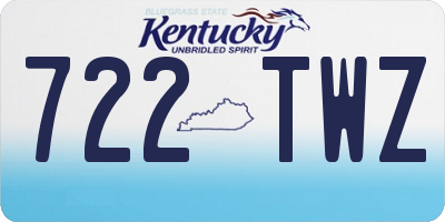 KY license plate 722TWZ