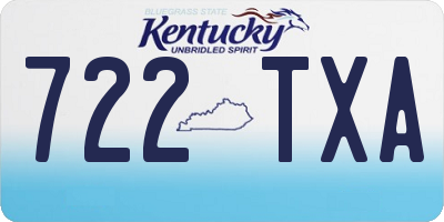 KY license plate 722TXA