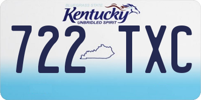 KY license plate 722TXC