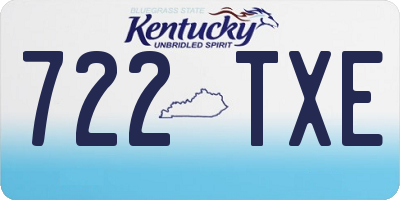 KY license plate 722TXE