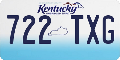 KY license plate 722TXG