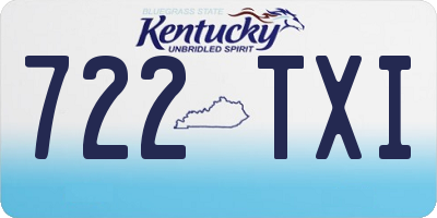 KY license plate 722TXI