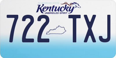 KY license plate 722TXJ