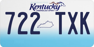 KY license plate 722TXK