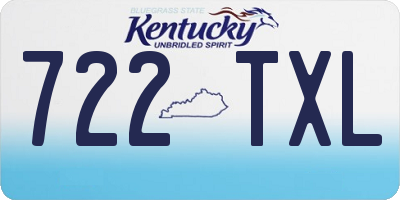 KY license plate 722TXL