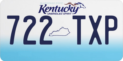 KY license plate 722TXP