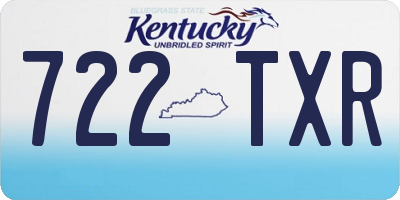 KY license plate 722TXR