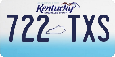 KY license plate 722TXS