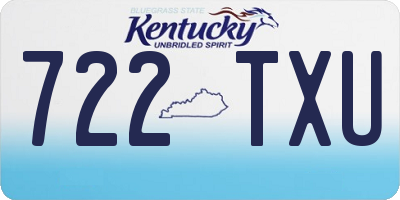 KY license plate 722TXU