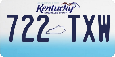 KY license plate 722TXW
