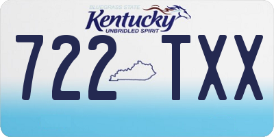 KY license plate 722TXX