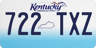 KY license plate 722TXZ