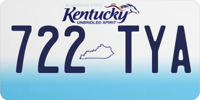 KY license plate 722TYA