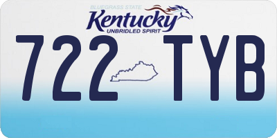 KY license plate 722TYB