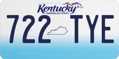 KY license plate 722TYE
