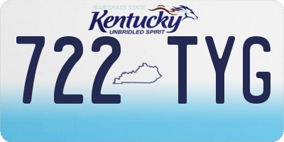 KY license plate 722TYG