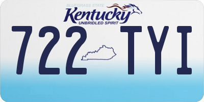 KY license plate 722TYI