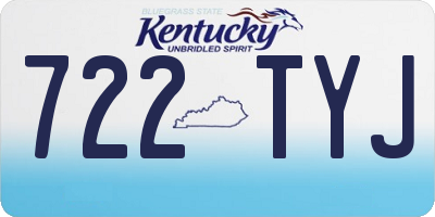 KY license plate 722TYJ