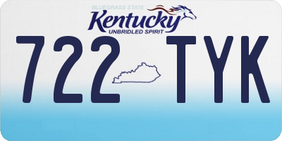 KY license plate 722TYK
