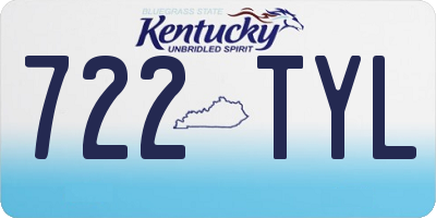 KY license plate 722TYL