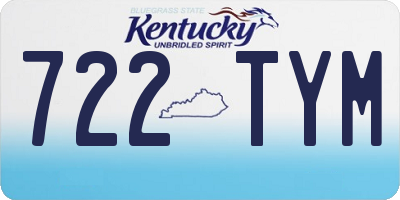 KY license plate 722TYM