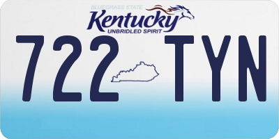 KY license plate 722TYN